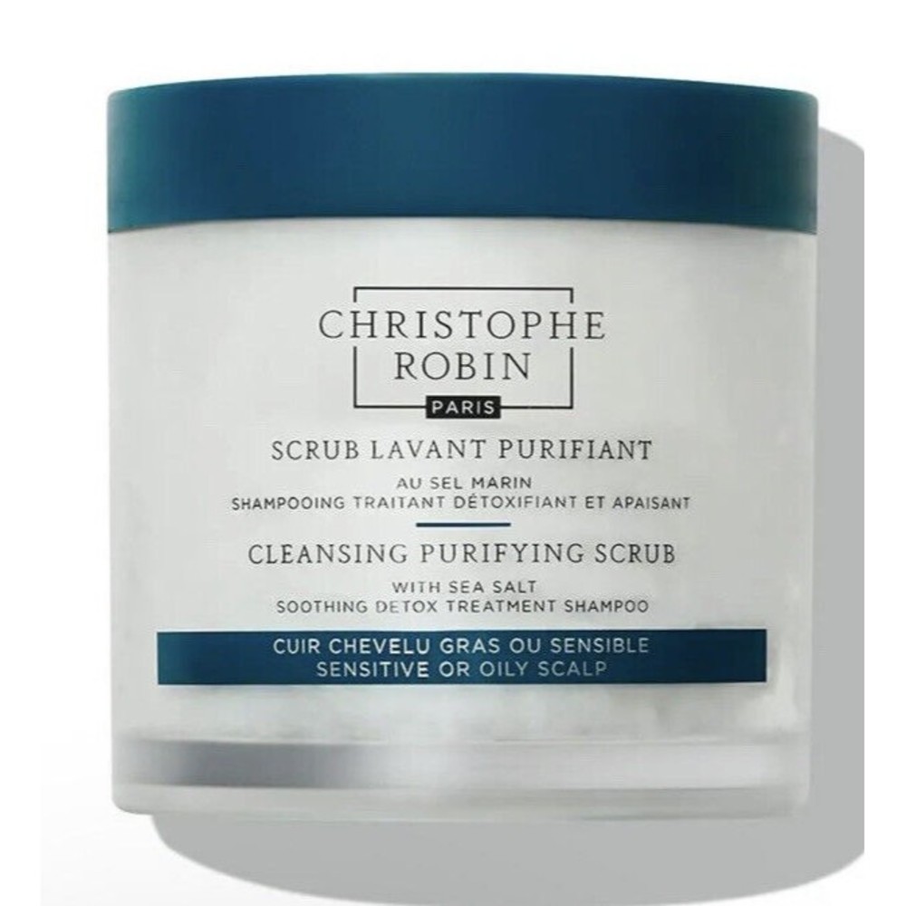 CHRISTOPHE ROBIN -  Purifying Scalp Scrub with Sea Salt - 250 mL / 8.4 oz - NEW